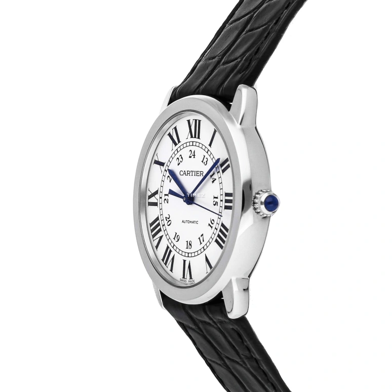 Cartier,Ronde de Cartier 36mm,36mm,Stainless Steel,Silver,Automatic,Sapphire,Crystal Glass,Round,WSRN0013