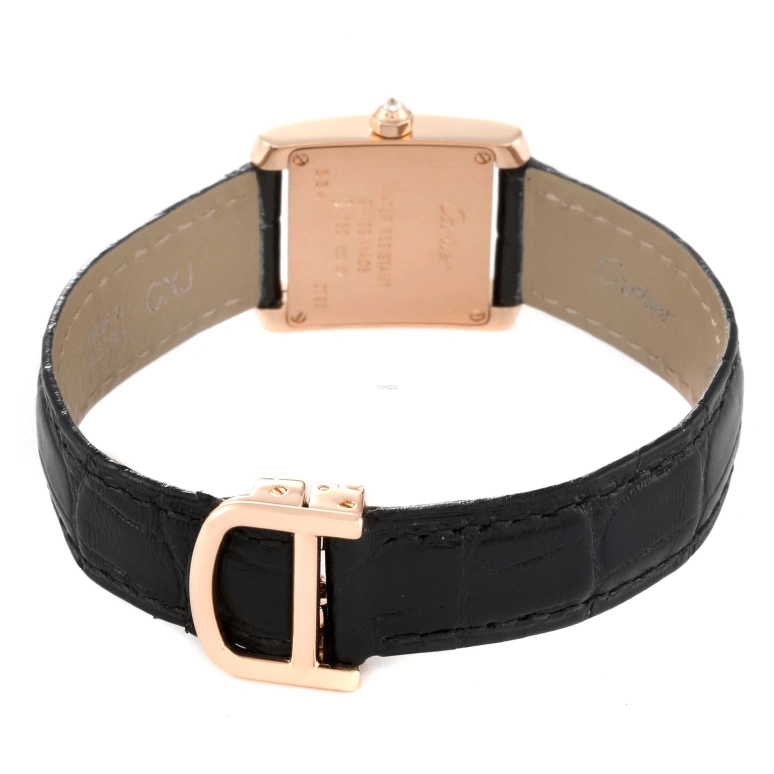 Cartier,Tank 25.35x20.30mm,25.35x20.30mm,Rose Gold,Silver,Quartz,In-house Caliber,Sapphire,Crystal Glass,WE104531