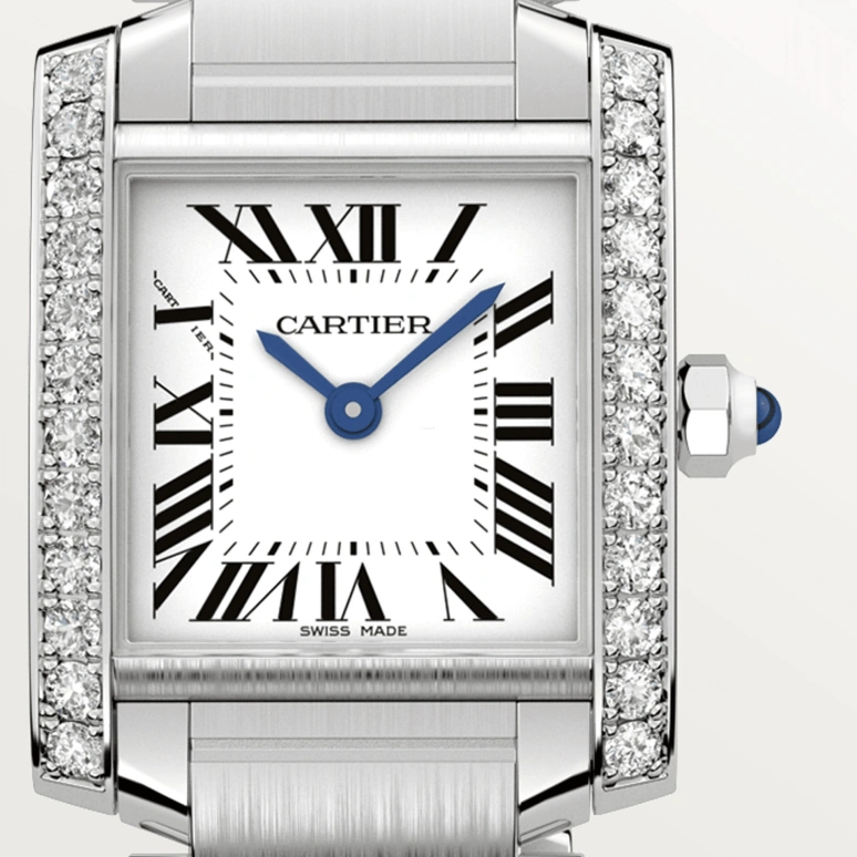 Cartier,Tank 25x20mm,25x20mm,Stainless Steel,Silver,Quartz,Sapphire,Crystal Glass,Square,W4TA0008