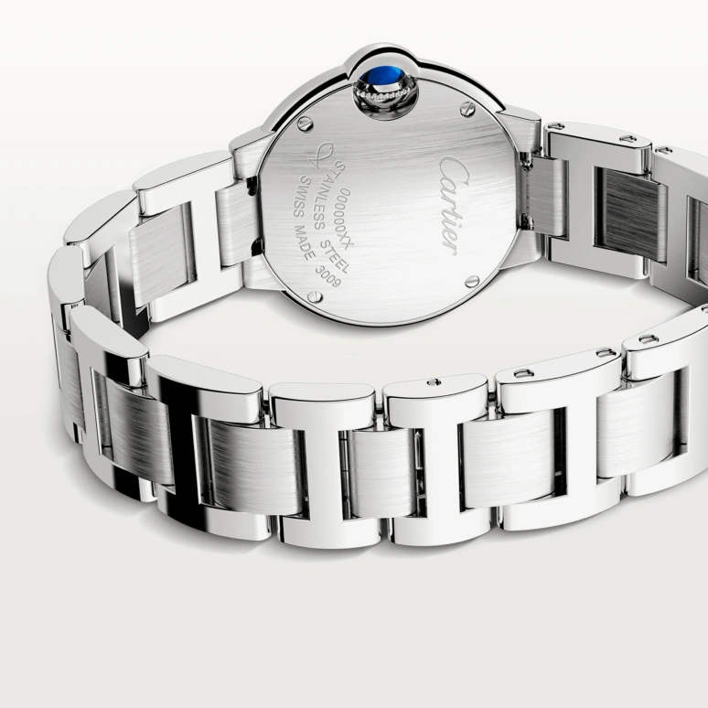 Cartier,Ballon Bleu de Cartier 28.60mm,28.60mm,Stainless Steel,Silver,Quartz,Sapphire,Crystal Glass,Round,W69010Z4