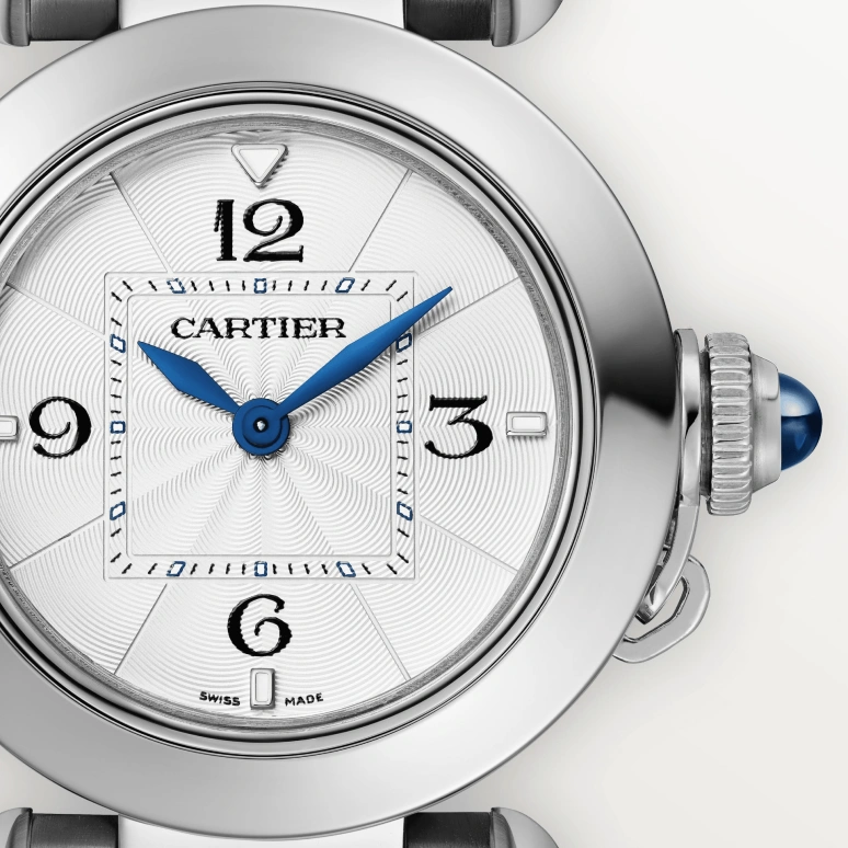 Cartier,Pasha de Cartier 30mm,30mm,Stainless Steel,Silver,Quartz,Sapphire,Crystal Glass,Round,WSPA0021