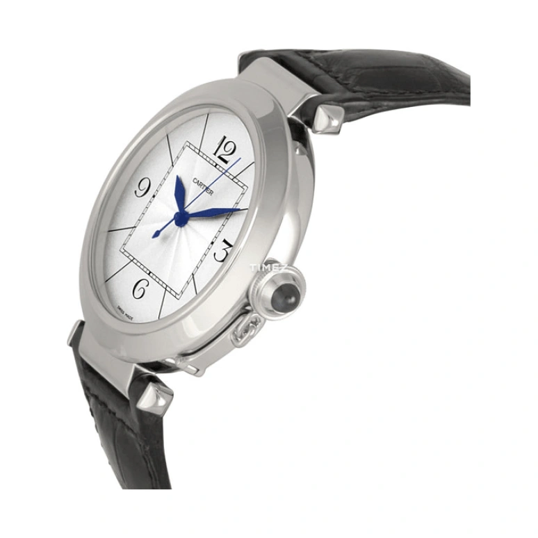 Cartier,Pasha de Cartier 42mm,42mm,Platinum,Silver,Automatic,Sapphire,Crystal Glass,Round,W3018751