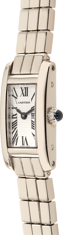 Cartier,Tank 21x14mm,21x14mm,White Gold,Silver,Grey,Quartz,Sapphire,Crystal Glass,Square,W15364W3
