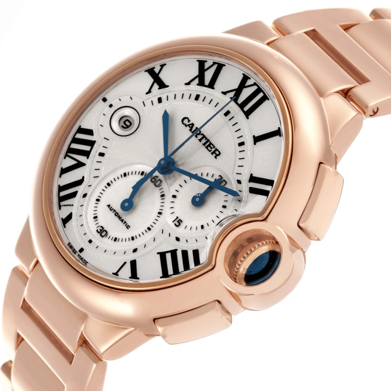 Cartier,Ballon Bleu de Cartier 47mm,47mm,Rose Gold,Silver,Automatic,Chronograph,Day,W6920010