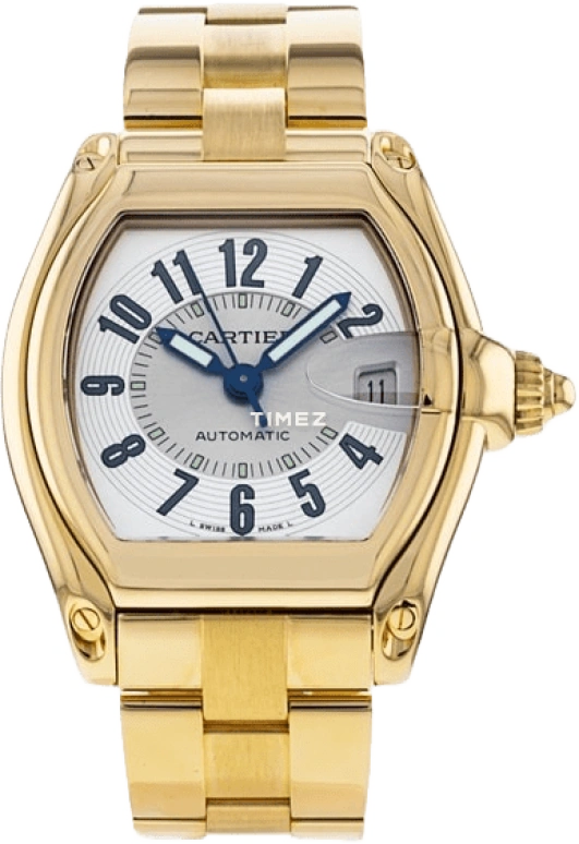 Cartier,Drive de Cartier 36mm,36mm,Yellow Gold,Silver,Automatic,Day,Tonneau,W62003V1