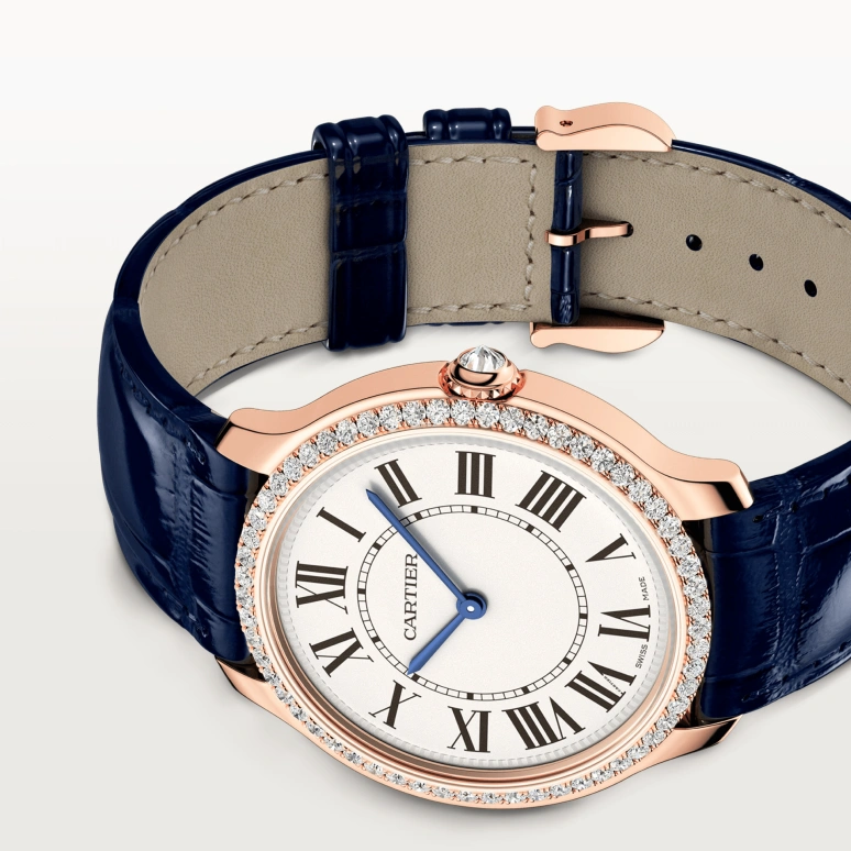 Cartier,Ronde de Cartier 36mm,36mm,Rose Gold,Cream,Quartz,Sapphire,Crystal Glass,Round,WJRN0011