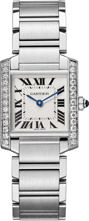 Cartier,Tank 30x25mm,30x25mm,Stainless Steel,Silver,Quartz,Sapphire,Square,W4TA0009