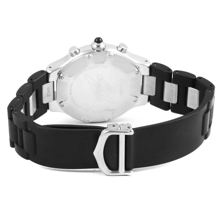 Cartier,21 Chronoscaph 43.80mm,43.80mm,Stainless Steel,Black,Quartz,Chronograph,Day,W10125U2