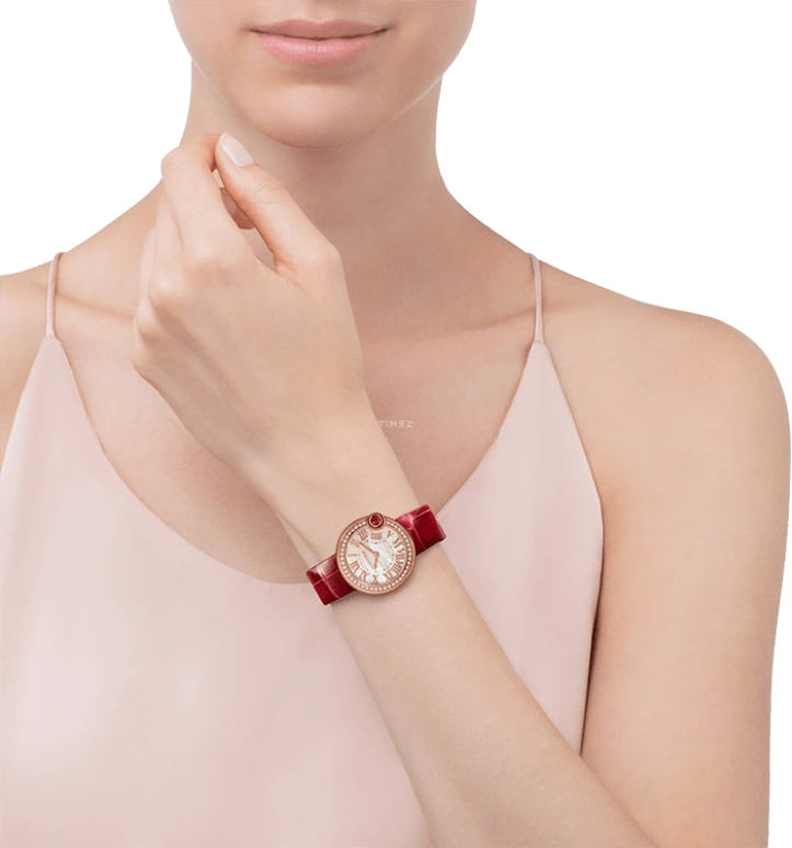 Cartier,Ballon Blanc de Cartier 30mm,30mm,Yellow Gold,Cream white,Quartz,Sapphire,Crystal Glass,Round,WJBL0010