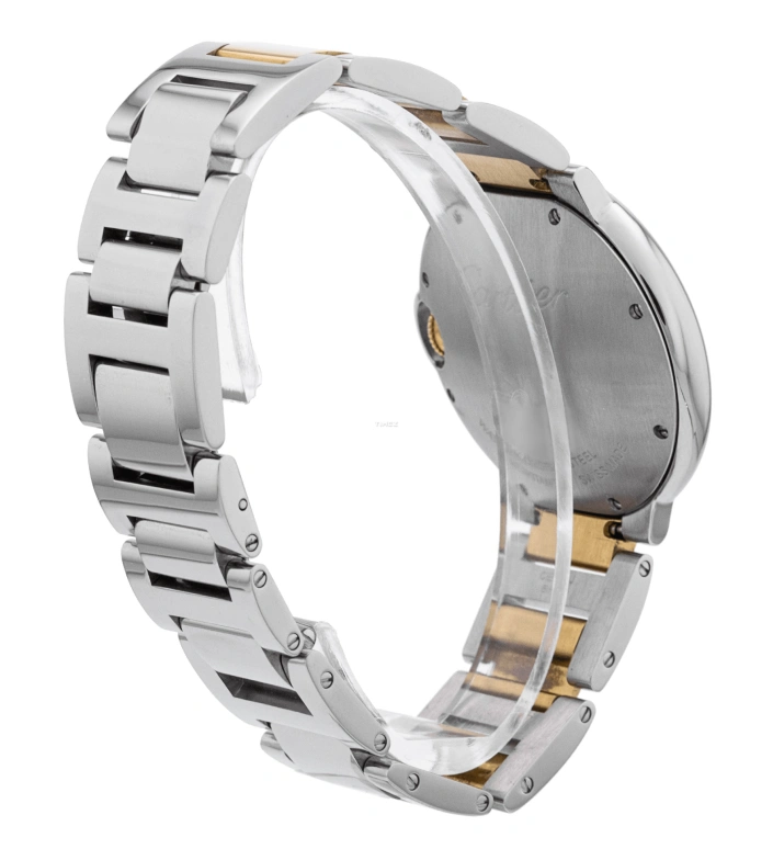 Cartier,Ballon Bleu de Cartier 36.60mm,36.60mm,Stainless Steel,Yellow Gold,Silver,Automatic,In-house Caliber,Sapphire,W6920047