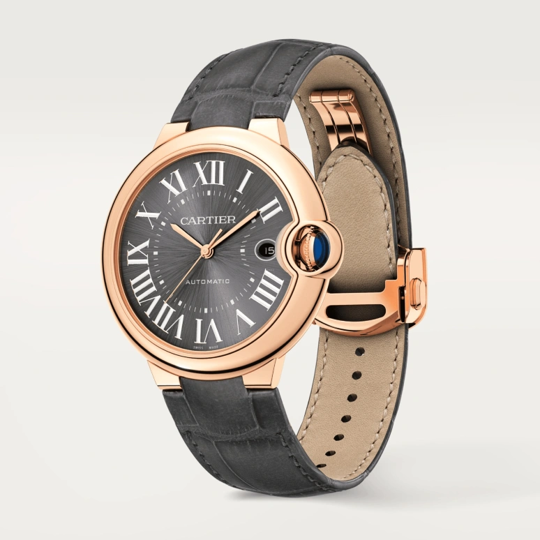 Cartier,Ballon Bleu de Cartier 40mm,40mm,Rose Gold,Grey,Automatic,Day,42hours,WGBB0050