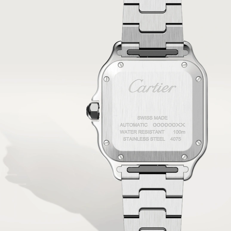 Cartier,Santos de Cartier 35.10mm,35.10mm,Stainless Steel,Silver White,Automatic,42hours,In-house Caliber,W2SA0016