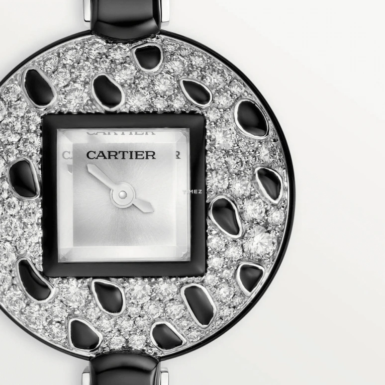 Cartier,Panthère Jewelry Watches 21.66mm,21.66mm,White Gold,White,Quartz,Sapphire,Crystal Glass,Round,HPI01554