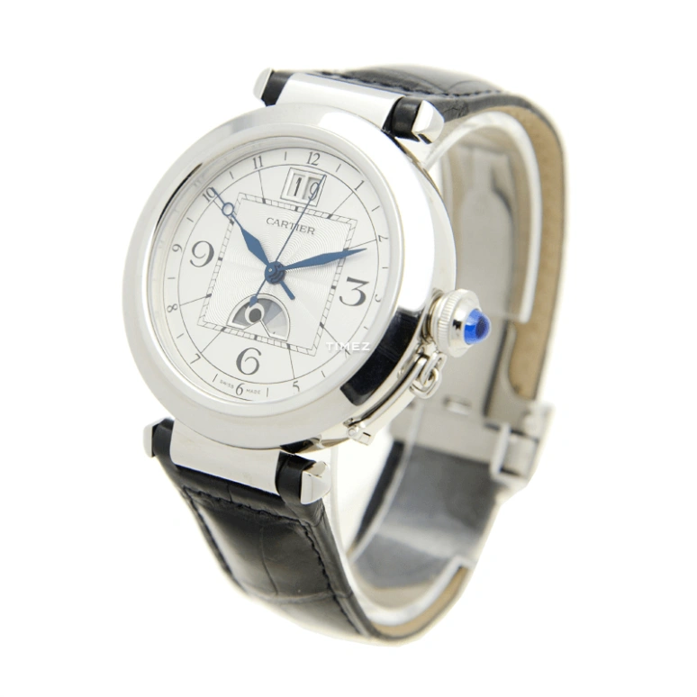 Cartier,Pasha de Cartier 32mm,32mm,Stainless Steel,Silver White,Automatic,Day,Dule Time,Big Date,W3109255