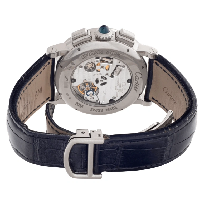 Cartier,Rotonde de Cartier 47.50mm,47.50mm,White Gold,Grey,Silver,Handwound,Chronograph,50hours,W1556051