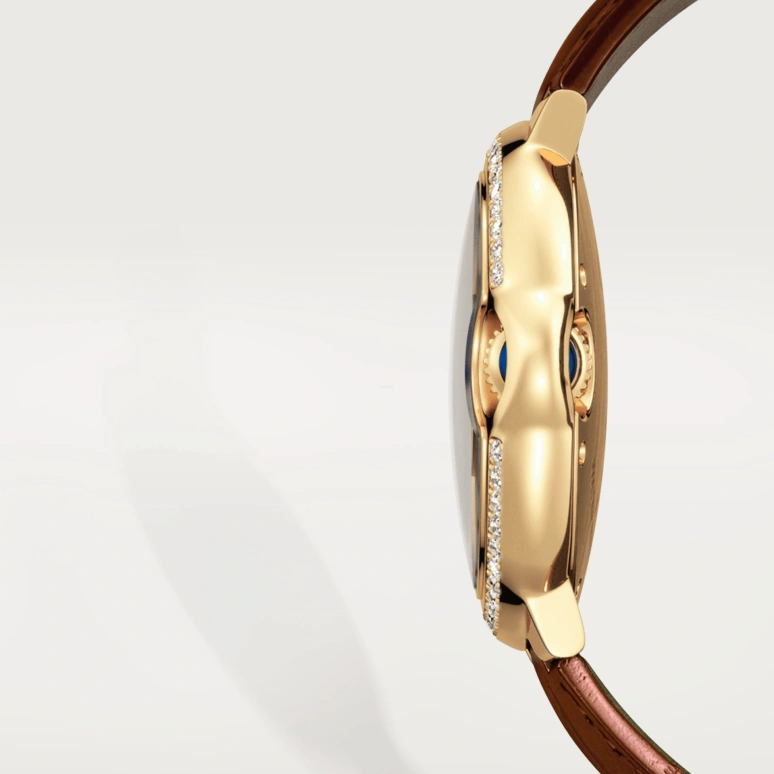 Cartier,Ballon Bleu de Cartier 33mm,33mm,Yellow Gold,Silver,Automatic,Sapphire,Crystal Glass,Round,WJBB0040