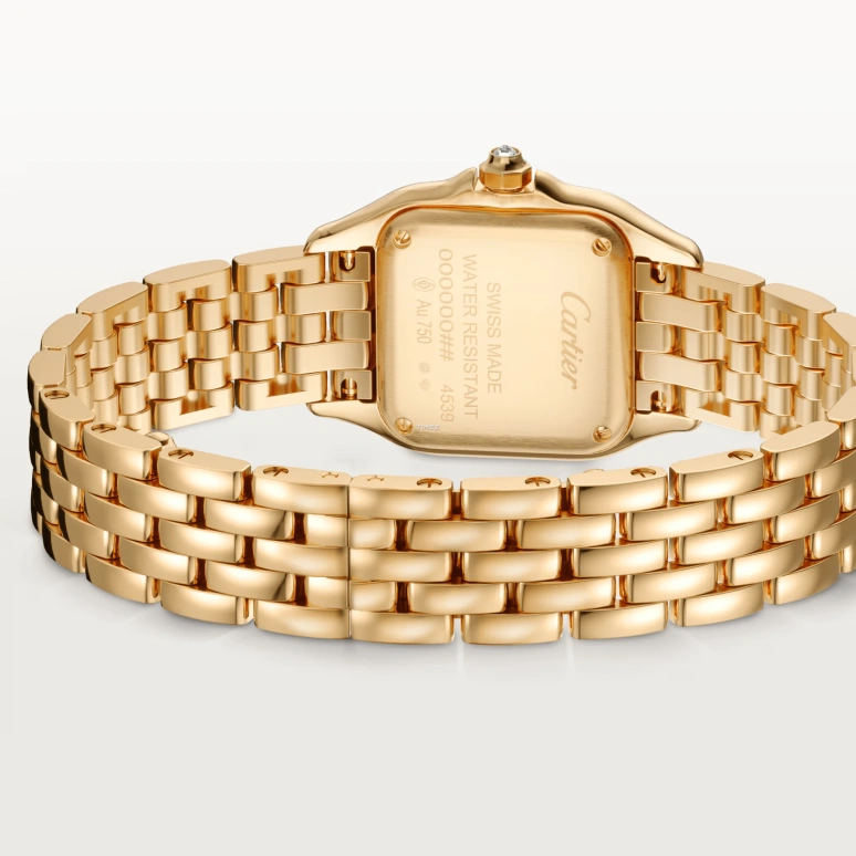 Cartier,Panthère de Cartier 30.30x22mm,30.30x22mm,Yellow Gold,Silver,Quartz,Glass,Square,WJPN0094