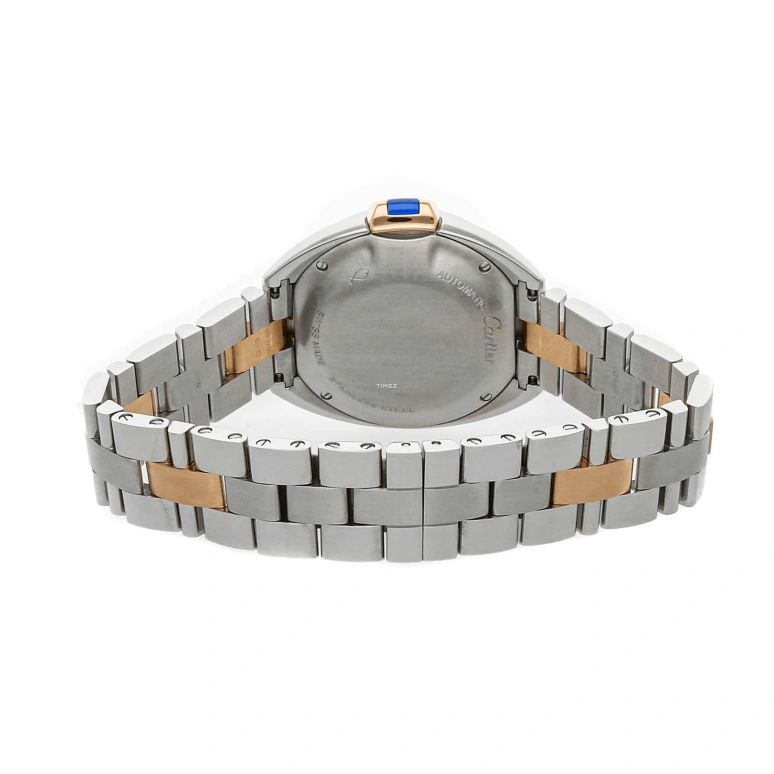 Cartier,Clé de Cartier 40mm,40mm,Stainless Steel,White,Automatic,Day,Sapphire,Crystal Glass,W2CL0012