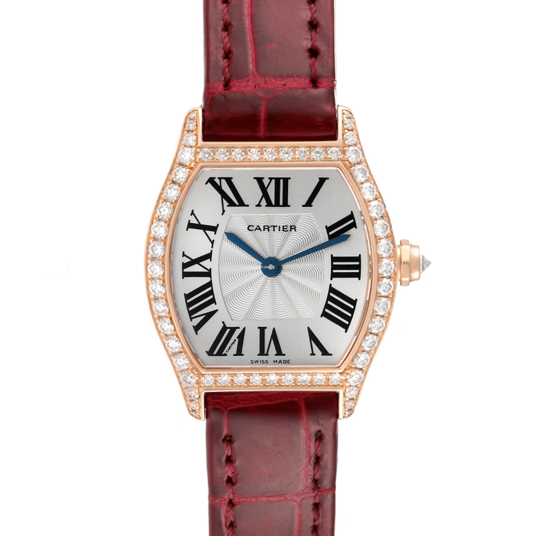 Cartier,Tortue 30x24mm,30x24mm,Rose Gold,Silver,Handwound,In-house Caliber,Hardlex,WA501006