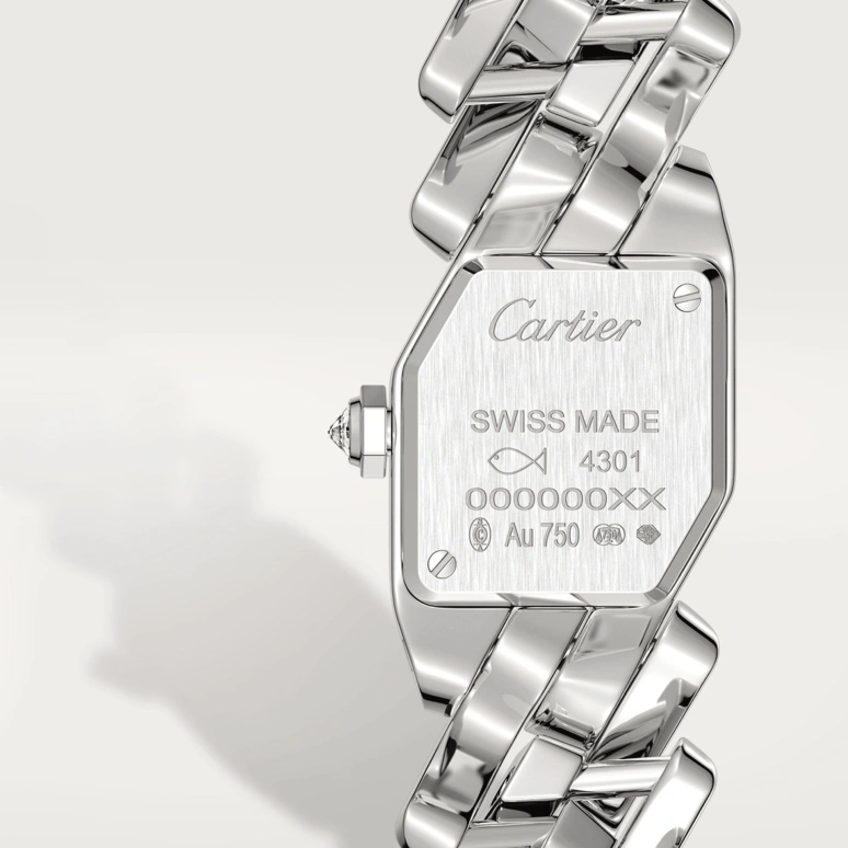 Cartier,Maillon de Cartier 31x17mm,31x17mm,White Gold,Silver,Quartz,Sapphire,Crystal Glass,Other,WJBJ0003