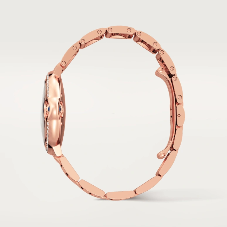 Cartier,Ballon Bleu de Cartier 33mm,33mm,Rose Gold,Silver,Automatic,Sapphire,Crystal Glass,Round,WJBB0063