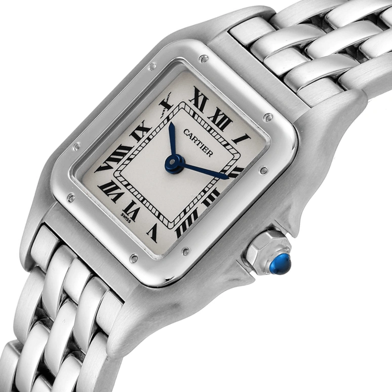 Cartier,Panthère de Cartier 22mm,22mm,Stainless Steel,Silver,Quartz,Sapphire,Crystal Glass,Square,W25033P5