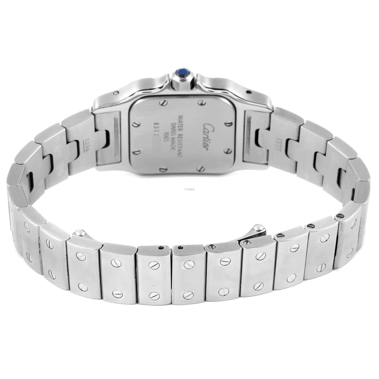 Cartier,Santos de Cartier 24mm,24mm,Stainless Steel,Blue,Quartz,Sapphire,Crystal Glass,Square,W20064D6