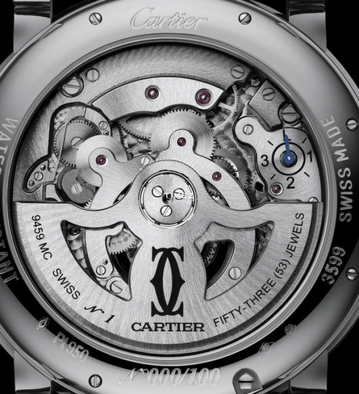 Cartier,Rotonde de Cartier 45mm,45mm,Platinum,Silver,Automatic,Perpetual Calendar,Leap Year,Month,Date,50hours,In-house Caliber,W1556242