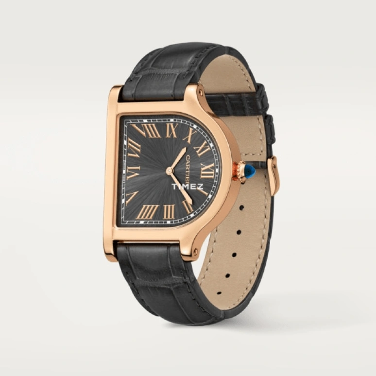 Cartier,Cloche de Cartier 37.15x28.75mm,37.15x28.75mm,Rose Gold,Grey,Handwound,38hours,In-house Caliber,WGCC0003