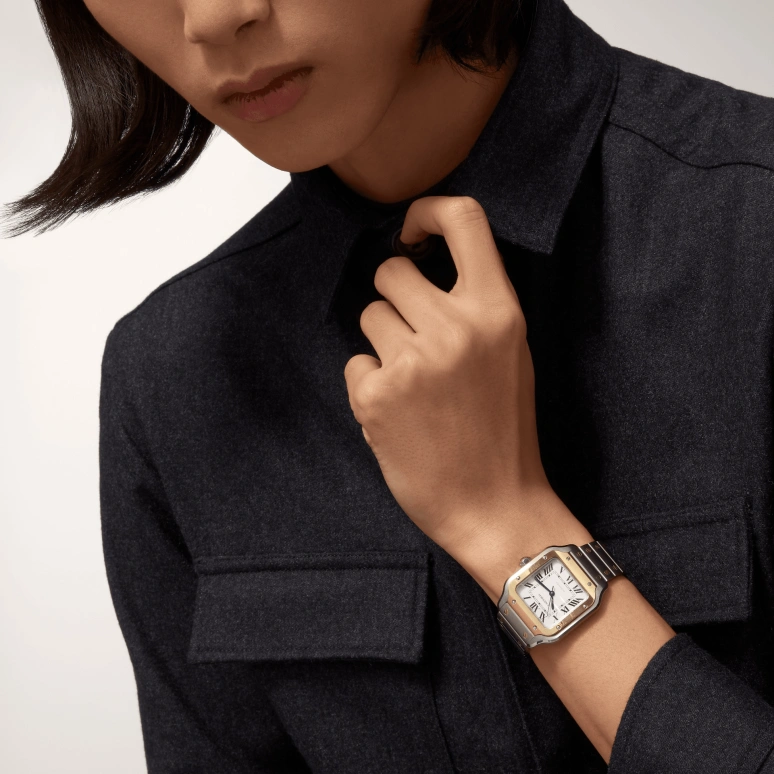 Cartier,Santos de Cartier 35.10mm,35.10mm,Stainless Steel,Silver White,Automatic,42hours,In-house Caliber,W2SA0016