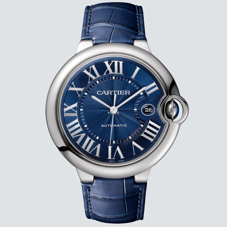 Cartier,Ballon Bleu de Cartier 42mm,42mm,Stainless Steel,Blue,Automatic,Day,42hours,WSBB0042