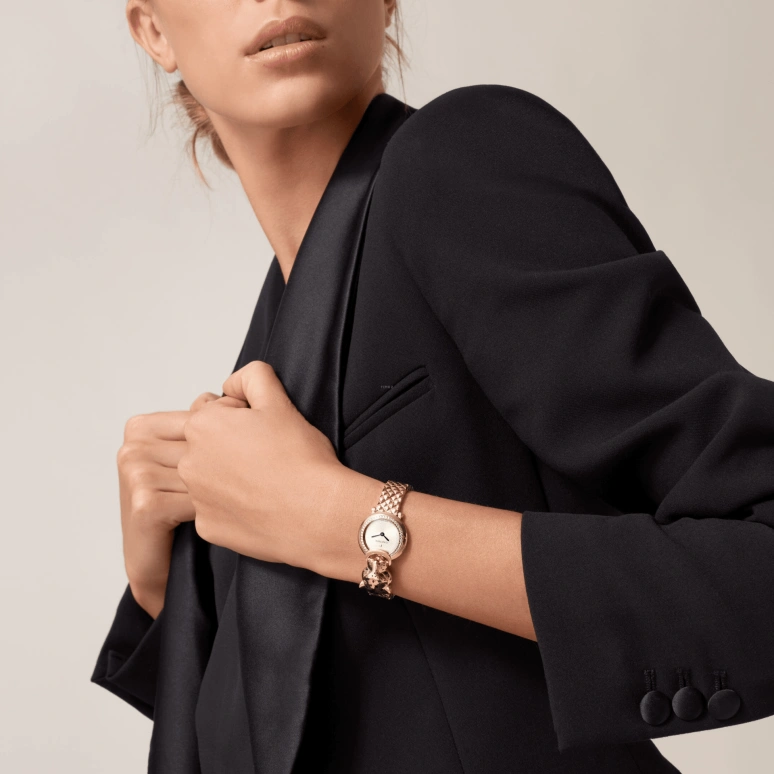 Cartier,Panthère Jewelry Watches 23.60mm,23.60mm,Yellow Gold,Gold,Quartz,Sapphire,Crystal Glass,Round,HPI01380