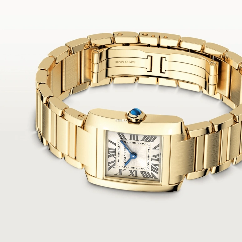 Cartier,Tank 25.70x21.20mm,25.70x21.20mm,Yellow Gold,Gold,Quartz,Sapphire,Crystal Glass,Square,WGTA0114