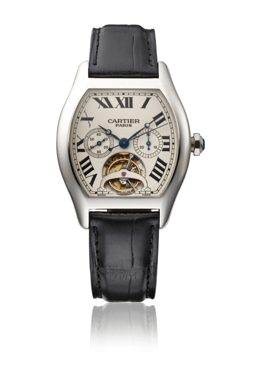 Cartier,Tortue 38x40mm,38x40mm,Platinum,White,Handwound,Chronograph,Tourbillon,2759