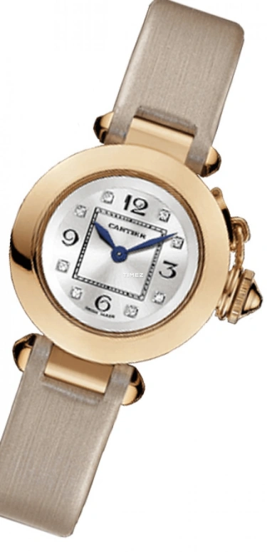 Cartier,Pasha de Cartier 27mm,27mm,Rose Gold,Silver,Quartz,In-house Caliber,Sapphire,Crystal Glass,WJ124028