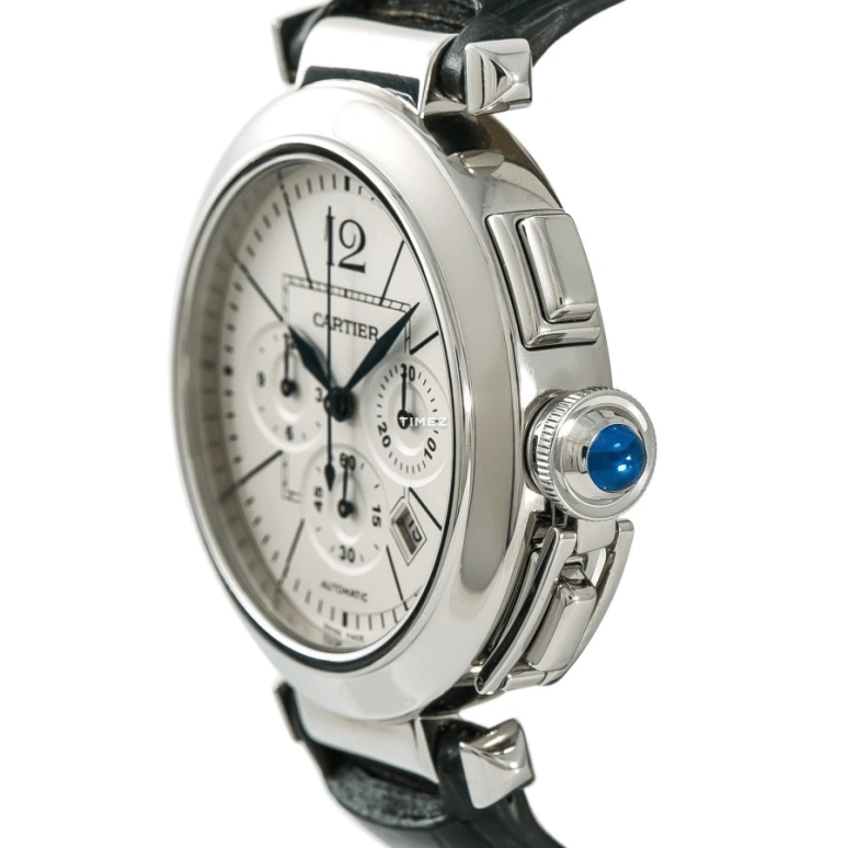 Cartier,Pasha de Cartier 42mm,42mm,Stainless Steel,Silver,Quartz,Chronograph,Day,W3108555