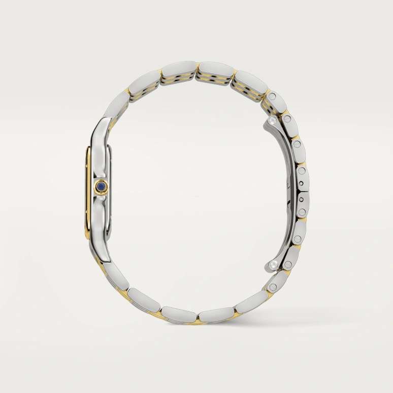 Cartier,Panthère de Cartier 29x37mm,29x37mm,Stainless Steel,Yellow Gold,Silver,Quartz,Sapphire,Crystal Glass,Square,W2PN0007