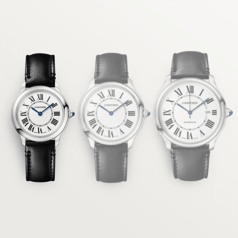 Cartier,Ronde de Cartier 29mm,29mm,Stainless Steel,Silver,Quartz,Sapphire,Crystal Glass,Round,WSRN0030