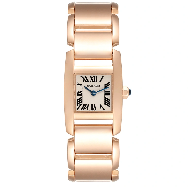 Cartier,Tankissime 30x20mm,30x20mm,Rose Gold,Silver,Quartz,Sapphire,Crystal Glass,Square,W650048H