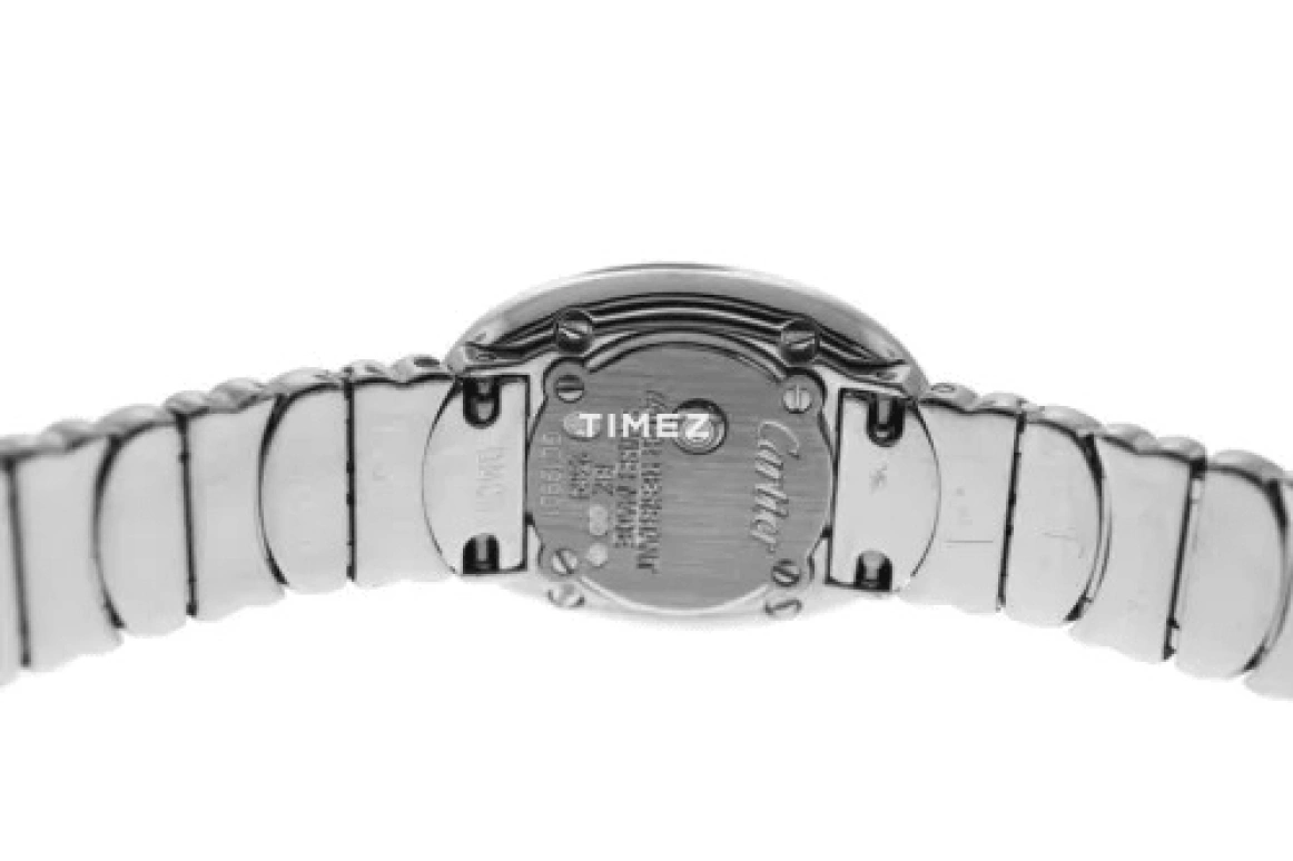 Cartier,Baignoire 17mm,17mm,White Gold,White,Quartz,Oval,Silver,2369DI