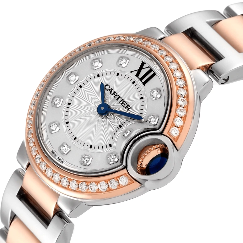 Cartier,Ballon Bleu de Cartier 28mm,28mm,Stainless Steel,Silver,Quartz,Sapphire,Crystal Glass,Round,W3BB0009