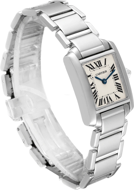 Cartier,Tank 20x25mm,20x25mm,White Gold,Silver,Quartz,In-house Caliber,Sapphire,Crystal Glass,W50012S3