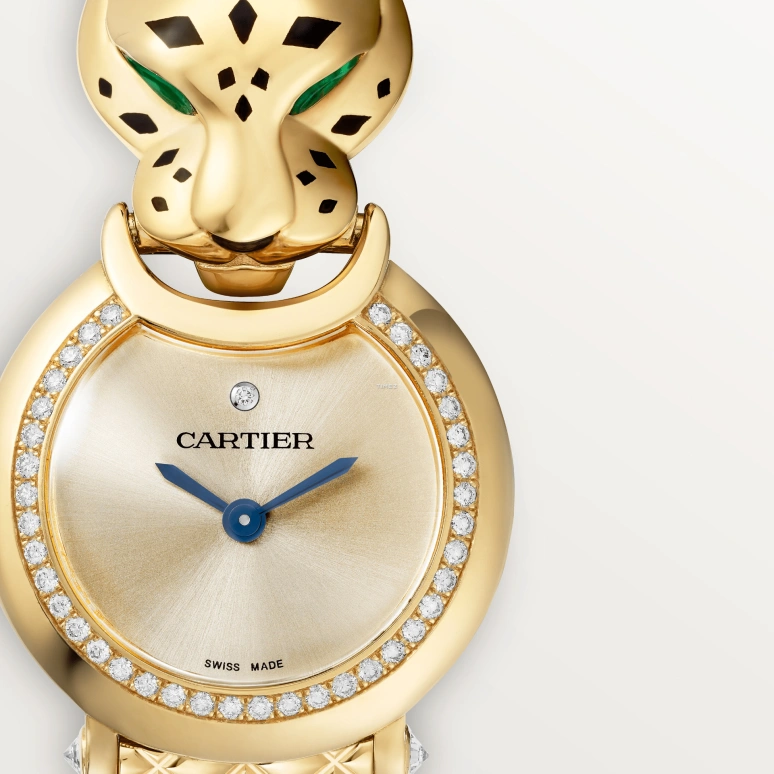 Cartier,Panthère de Cartier 23.60mm,23.60mm,Yellow Gold,Gold,Quartz,Glass,Round,HPI01725