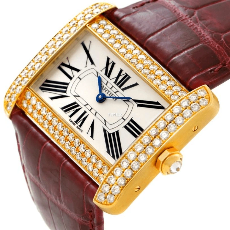 Cartier,Tank 38x30mm,38x30mm,Yellow Gold,Silver,Quartz,Sapphire,Crystal Glass,Square,WA301170