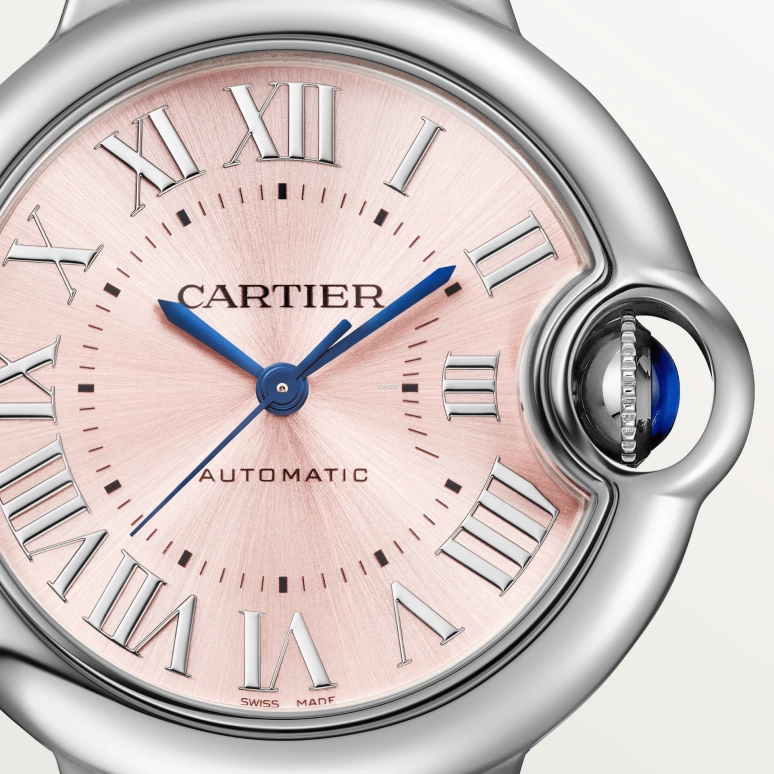 Cartier,Ballon Bleu de Cartier 33mm,33mm,Stainless Steel,Pink,Automatic,37hours,In-house Caliber,WSBB0068