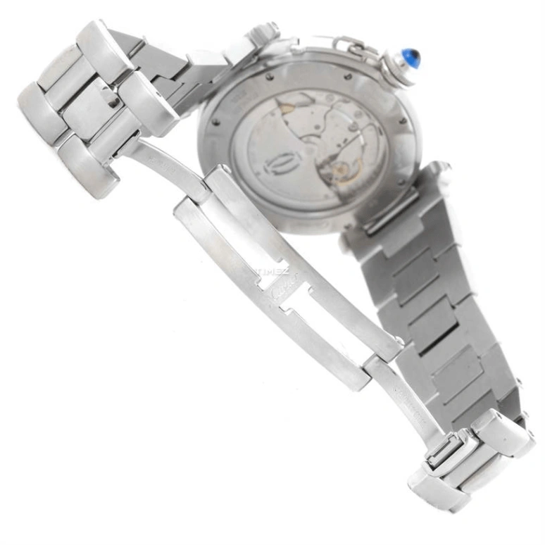 Cartier,Pasha de Cartier 38mm,38mm,Stainless Steel,Silver,Automatic,Day,Sapphire,Crystal Glass,W3103155