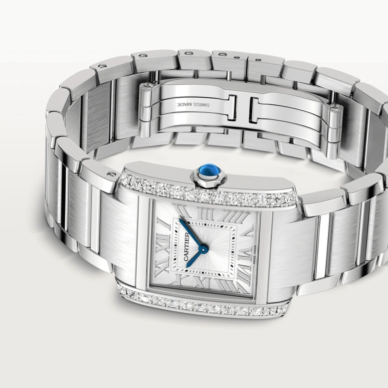 Cartier,Tank 32x27mm,32x27mm,Stainless Steel,Silver,Quartz,Sapphire,Crystal Glass,Square,W4TA0021