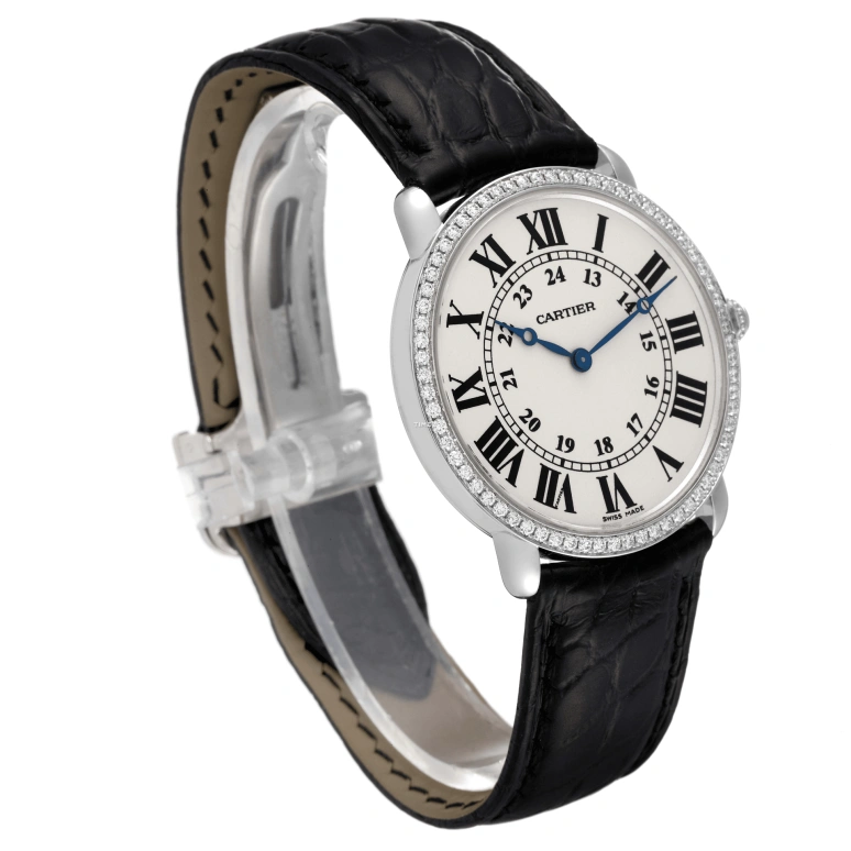 Cartier,Ronde de Cartier 36mm,36mm,White Gold,Silver,Handwound,36hours,In-house Caliber,WR000551