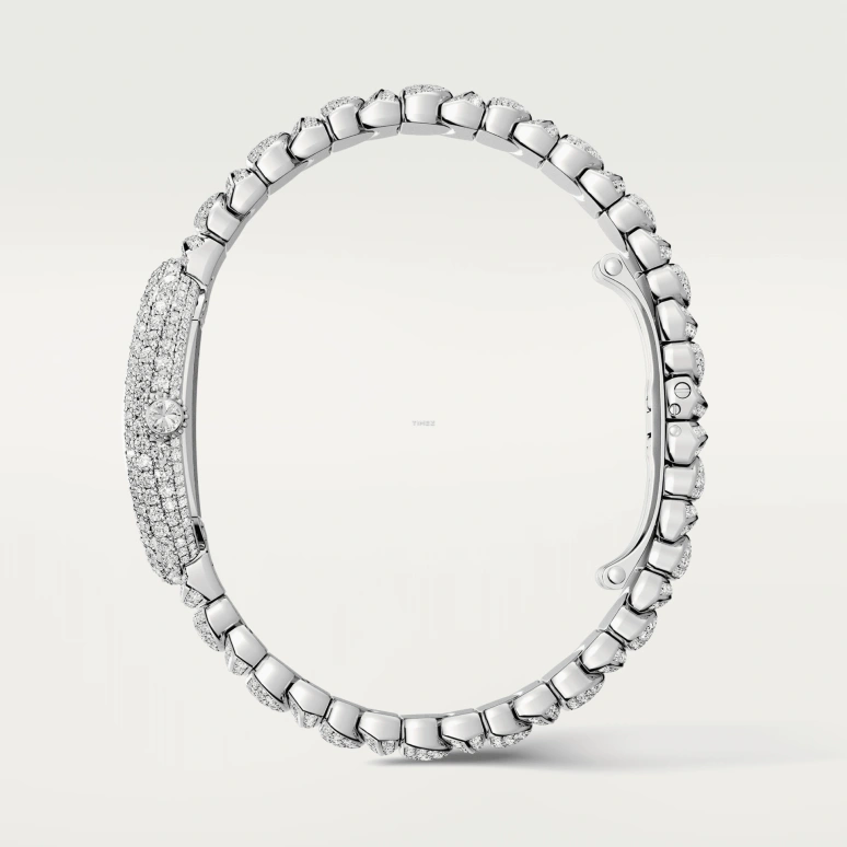 Cartier,Baignoire 31.40x23.10mm,31.40x23.10mm,White Gold,Silver,Quartz,Sapphire,Oval,WJBA0021