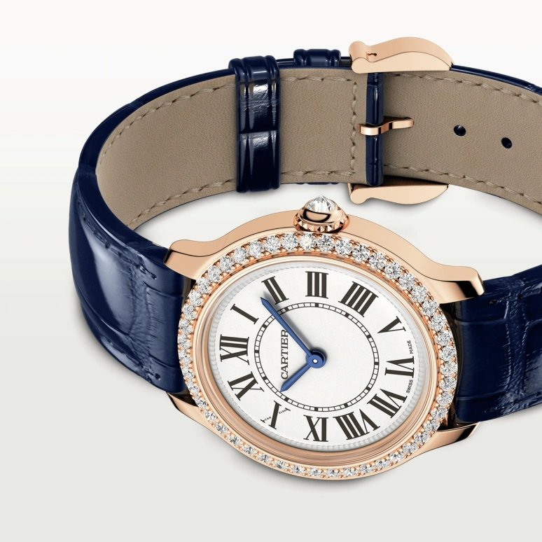 Cartier,Ronde de Cartier 29mm,29mm,Rose Gold,Cream,Quartz,Sapphire,Crystal Glass,Round,WJRN0009